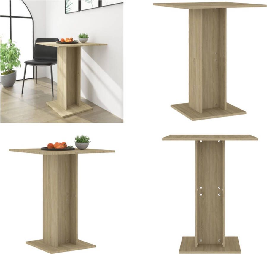 VidaXL Bistrotafel 60x60x75 cm bewerkt hout sonoma eikenkleurig Bartafel Bartafels Bistrotafel Bistrotafels