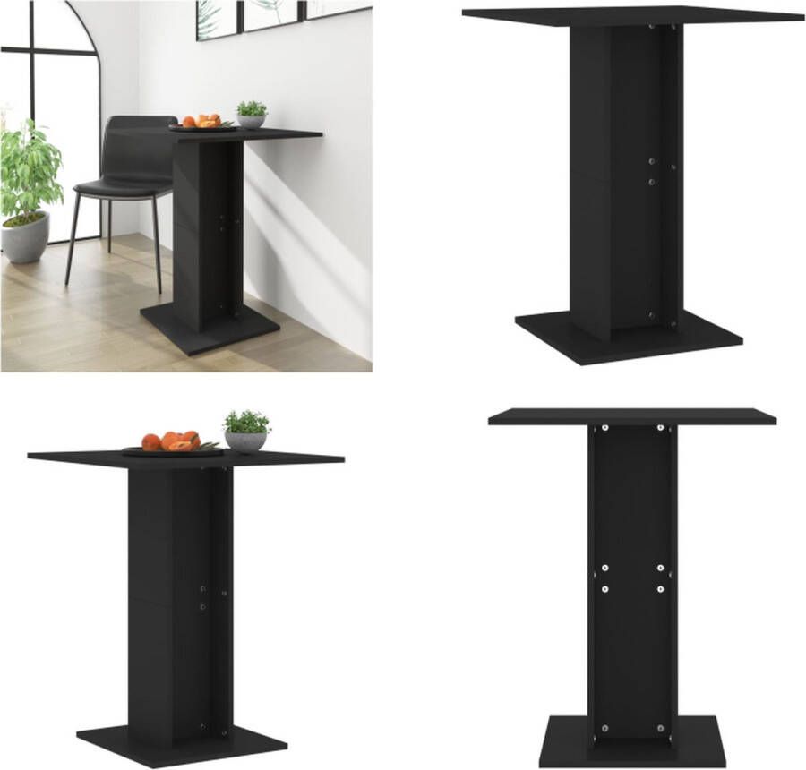 VidaXL Bistrotafel 60x60x75 cm bewerkt hout zwart Bartafel Bartafels Bistrotafel Bistrotafels