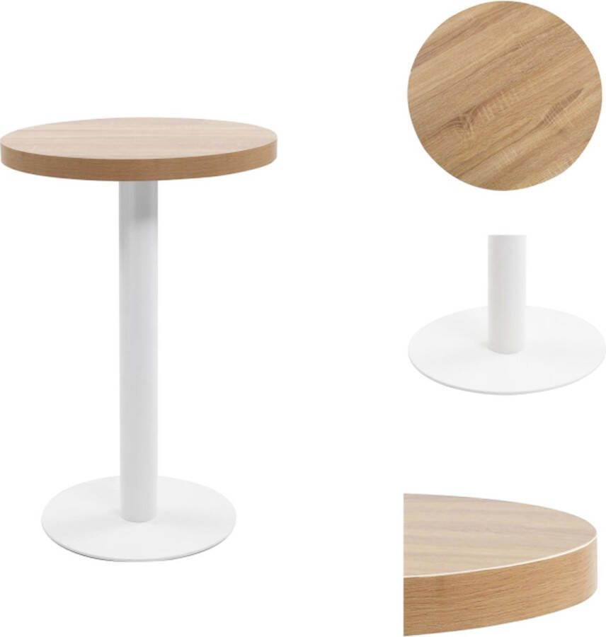 VidaXL Bistrotafel Bistrotafels Bistro Tafel Bistro Tafels Bistrotafel 50 cm MDF lichtbruin