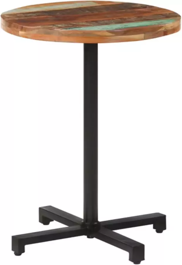 VidaXL -Bistrotafel-rond-Ø60x75-cm-massief-gerecycled-hout - Foto 2