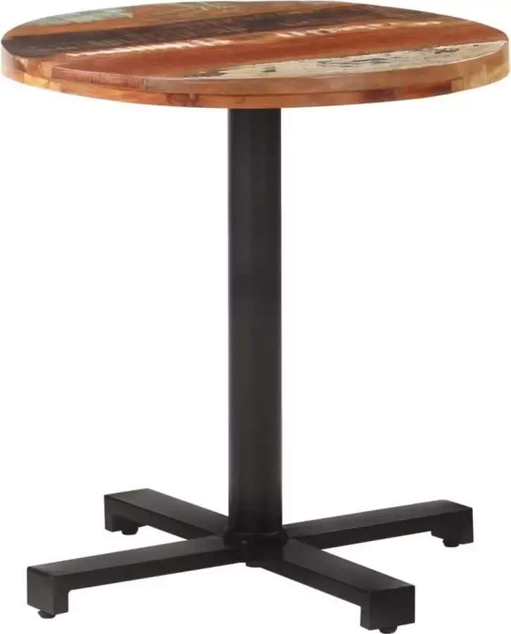 VidaXL -Bistrotafel-rond-Ø70x75-cm-massief-gerecycled-hout - Foto 2