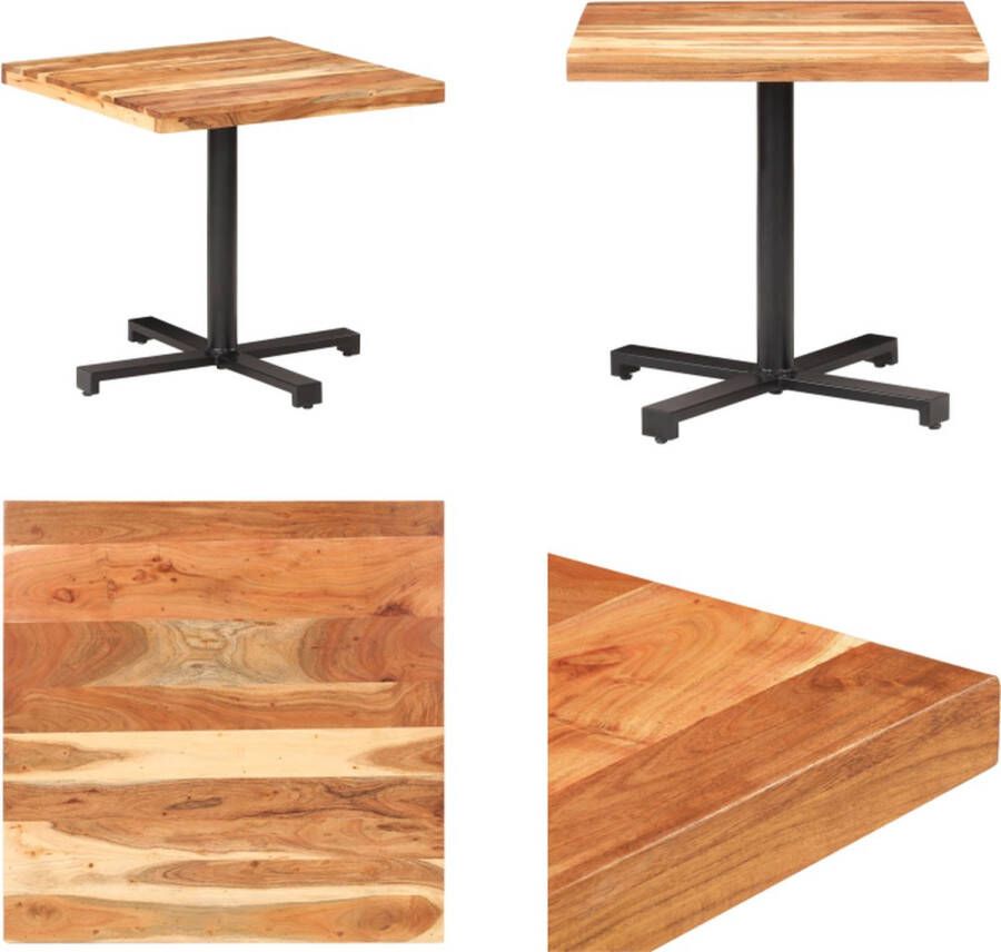 VidaXL Bistrotafel vierkant 80x80x75 cm massief acaciahout Bistrotafel Bistrotafels Tafel Tafels