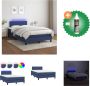 VidaXL Boxspring blauw stof 203x120x118 128 cm verstelbaar hoofdbord kleurrijke LED-verlichting pocketvering matras huidvriendelijk topmatras inclusief montagehandleiding USB-aansluiting Bed Inclusief Reiniger - Thumbnail 22