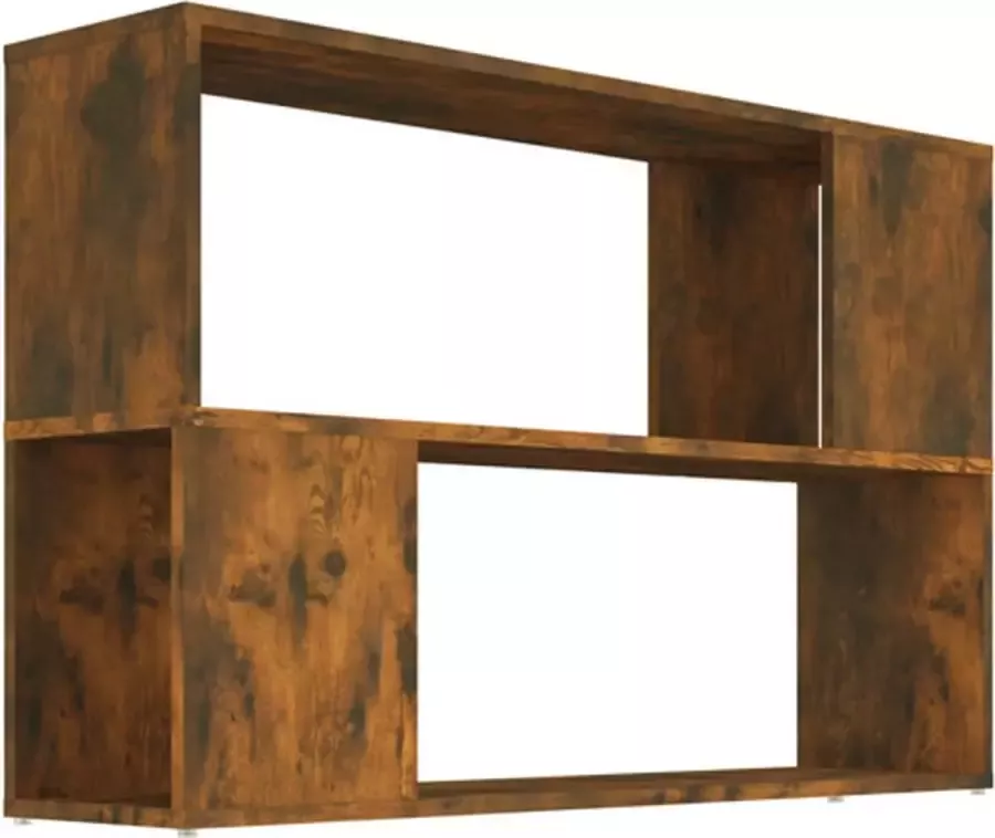 VidaXL -Boekenkast-100x24x63-cm-bewerkt-hout-gerookt-eikenkleurig - Foto 4