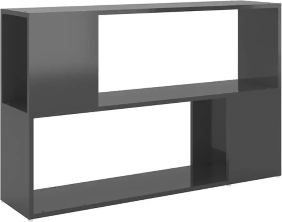 VidaXL -Boekenkast-100x24x63-cm-spaanplaat-hoogglans-grijs - Foto 2