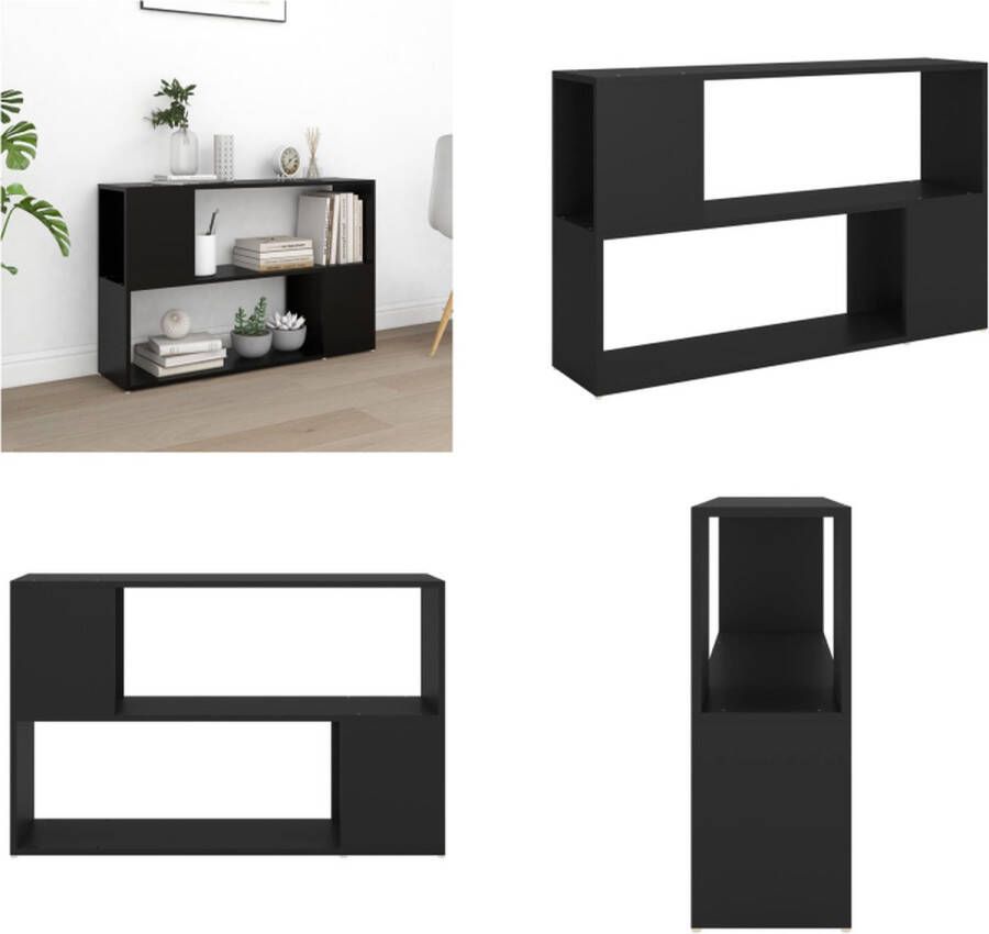 VidaXL Boekenkast 100x24x63 cm spaanplaat zwart Boekenkast Boekenkasten Boekenschap Boekenschappen