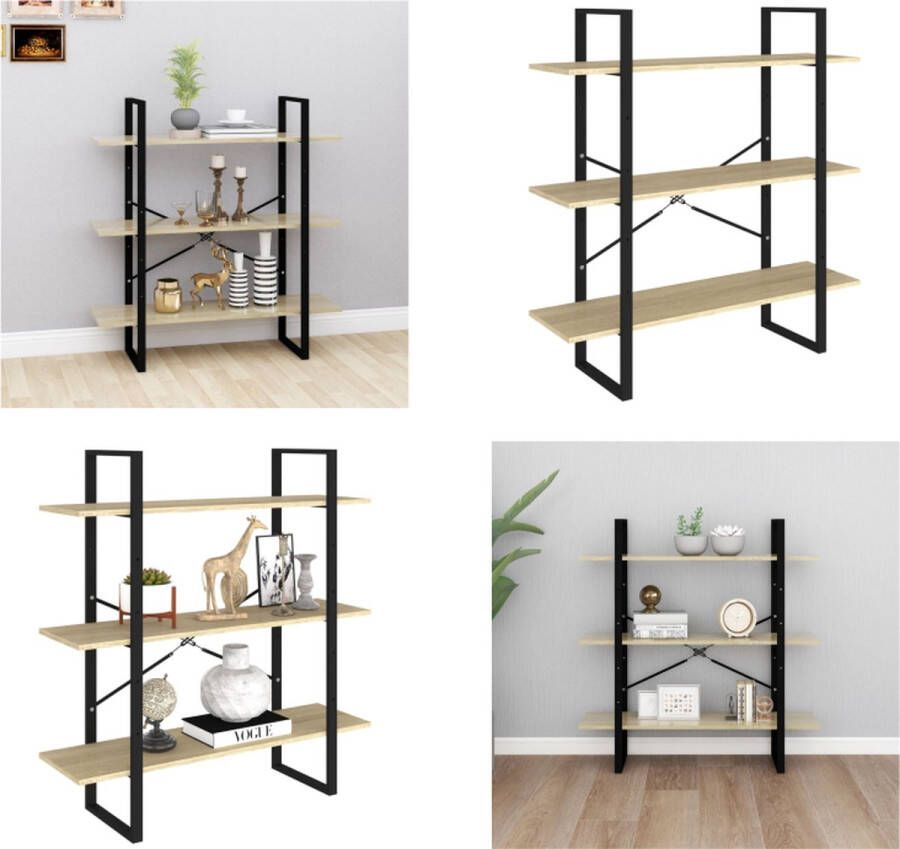 VidaXL Boekenkast 100x30x105 cm spaanplaat sonomo eikenkleurig Boekenkast Boekenkasten Kast Kasten