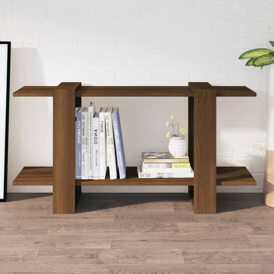 VidaXL -Boekenkast-100x30x51-cm-bewerkt-hout-bruineikenkleurig - Foto 1