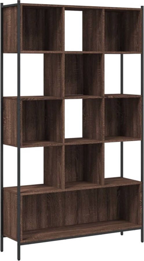 VidaXL -Boekenkast-102x28x172-cm-bewerkt-hout-bruineikenkleurig - Foto 3