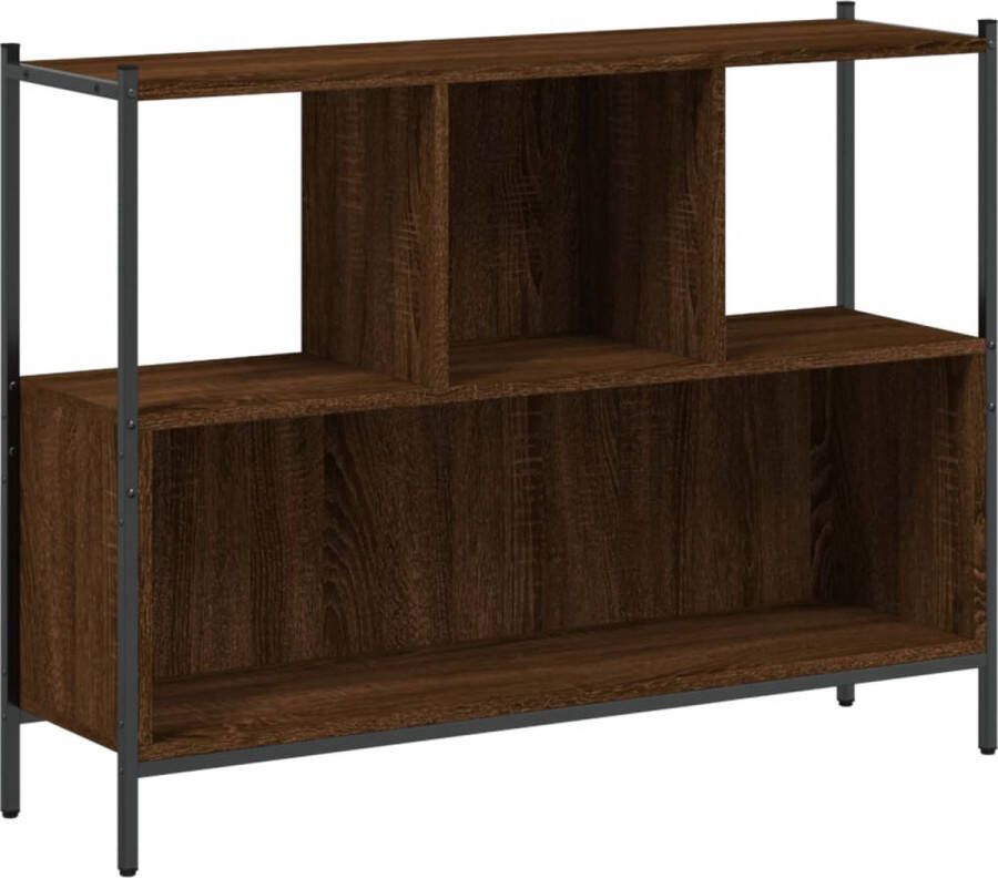 VidaXL -Boekenkast-102x28x77 5-cm-bewerkt-hout-bruineikenkleurig - Foto 4