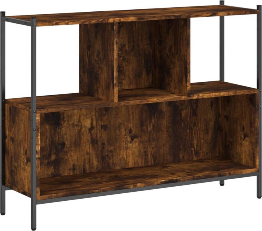 VidaXL -Boekenkast-102x28x77 5-cm-bewerkt-hout-gerookt-eikenkleurig - Foto 4