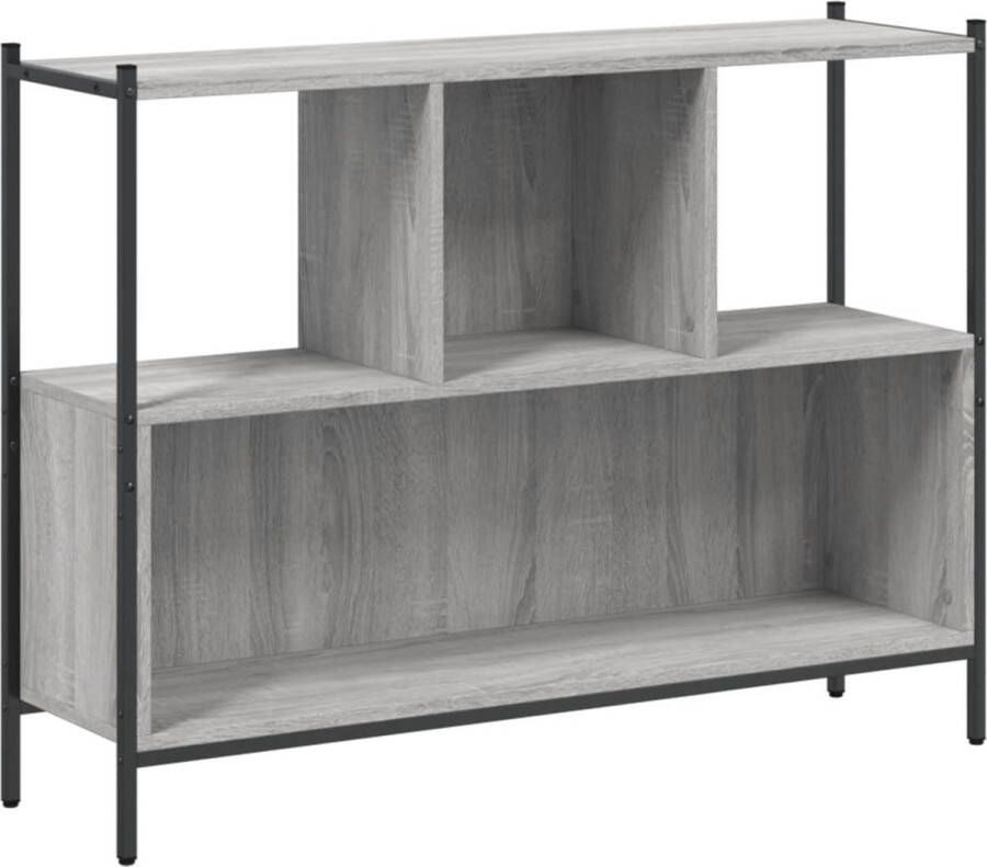 VidaXL Boekenkast 102x28x77 5 cm bewerkt hout grijs sonoma eikenkleur