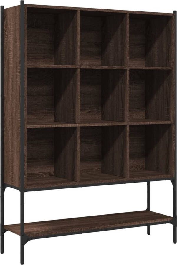 VidaXL -Boekenkast-102x30x141 5-cm-bewerkt-hout-bruineikenkleurig - Foto 3