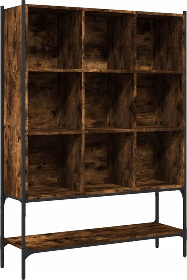 VidaXL -Boekenkast-102x30x141 5-cm-bewerkt-hout-gerookt-eikenkleurig - Foto 3