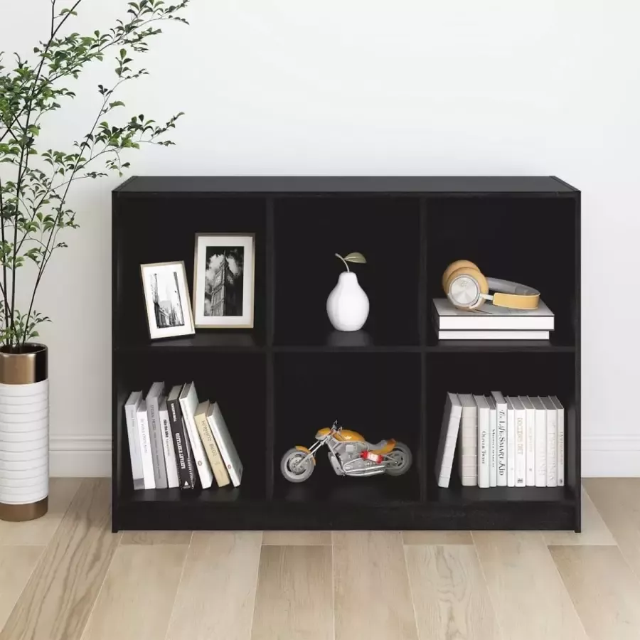 VidaXL Boekenkast 104x33x76 cm massief grenen zwart 104x33x76 cm