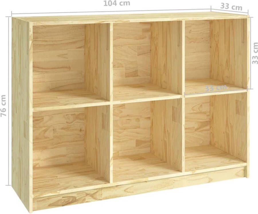 VidaXL -Boekenkast-104x33x76-cm-massief-grenenhout - Foto 2