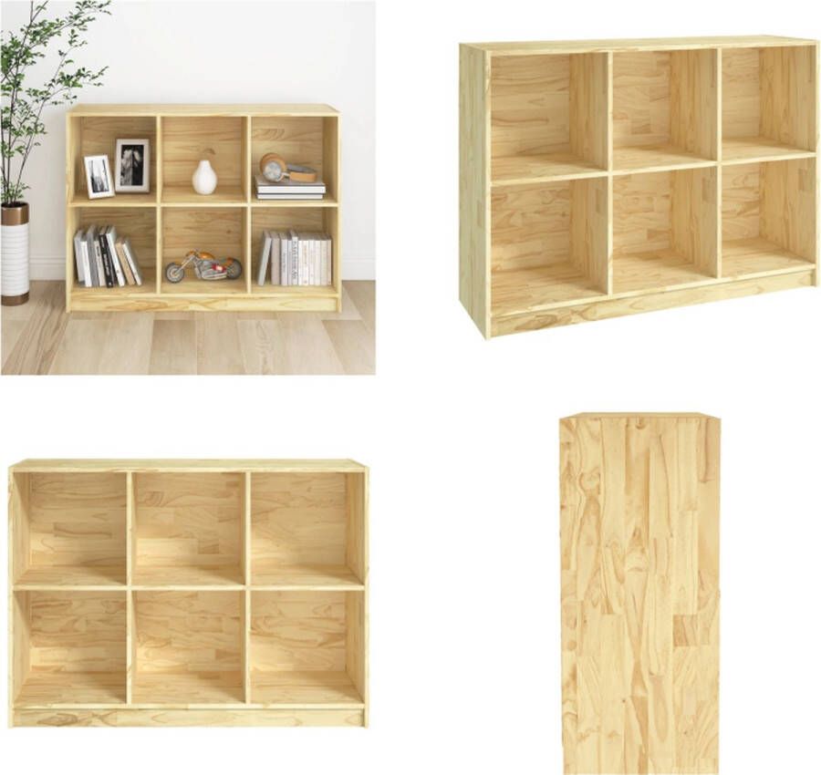VidaXL Boekenkast 104x33x76 cm massief grenenhout Boekenkast Boekenkasten Houten Boekenkast Kast
