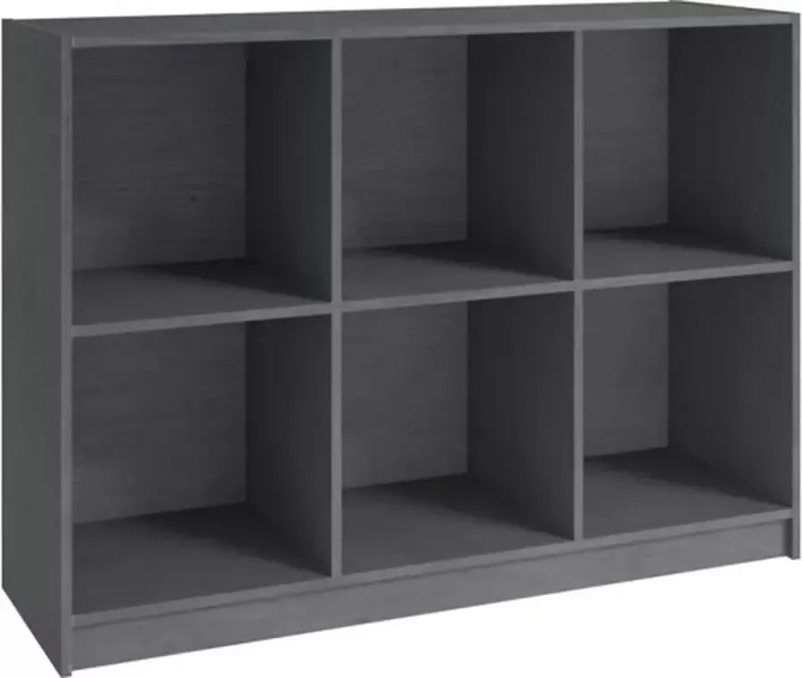 VidaXL Boekenkast 104x33x76 cm massief grenenhout grijs - Foto 2
