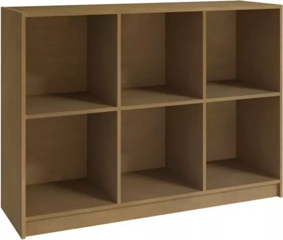 VIDAXL Boekenkast 104x33x76 cm massief grenenhout honingbruin - Foto 2