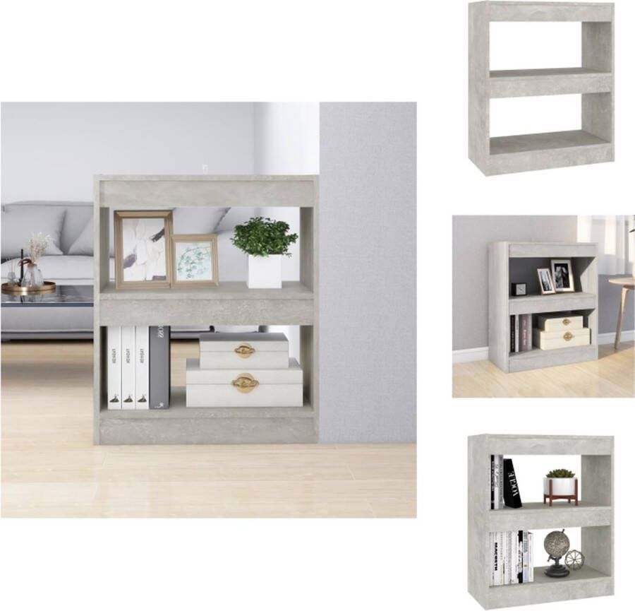 VidaXL Boekenkast 1.1 60x30x72 cm Betongrijs Kast