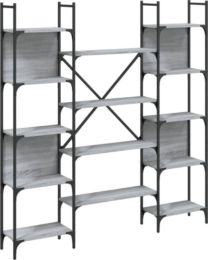 VidaXL -Boekenkast-155 5x24x166 5-cm-bewerkt-hout-grijs-sonoma-eiken - Foto 3