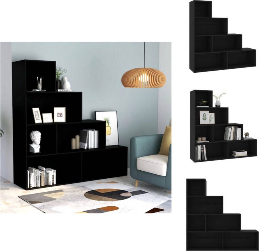 VidaXL Boekenkast Boekenkasten Boekenschap Boekenschappen Boekenkast kamerscherm 155x24x160 cm bewerkt hout zwart