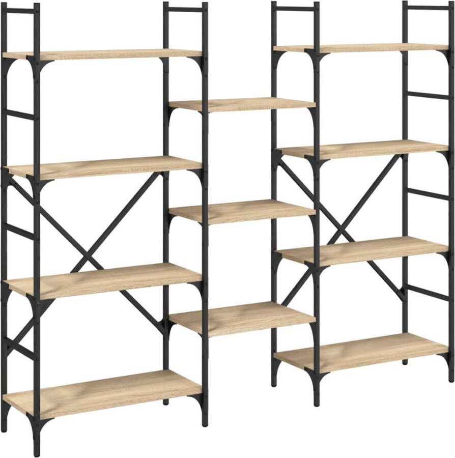 VidaXL Boekenkast 160x28 5x136 5 cm Sonoma Eiken Boekenkast Boekenkasten Boeken Plank Schappenkast