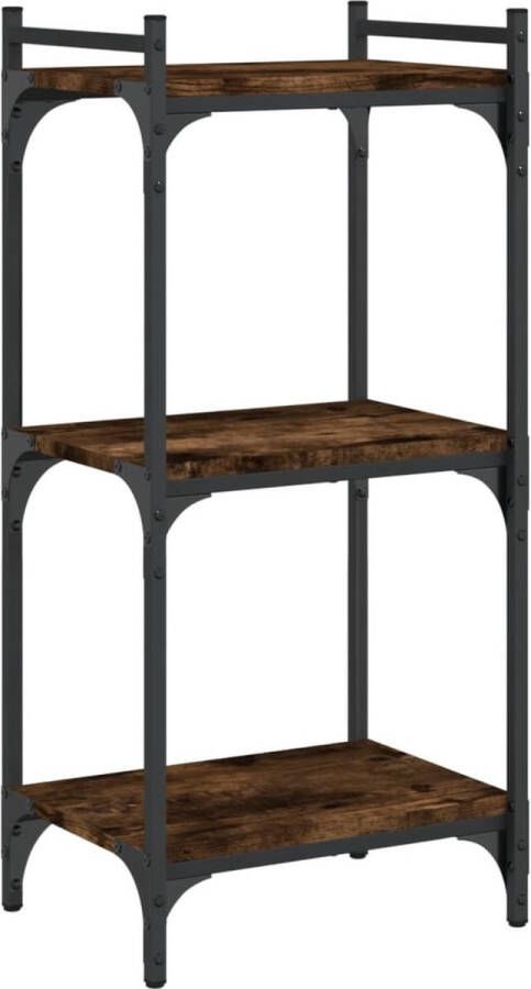 VidaXL -Boekenkast-3-laags-40x30x86-cm-bewerkt-hout-gerookt-eikenkleur - Foto 3