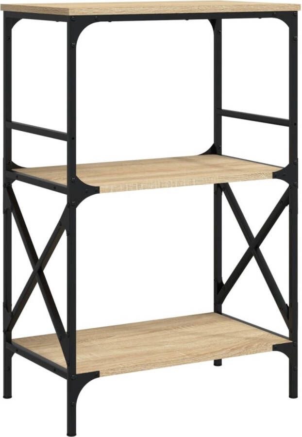 VidaXL -Boekenkast-3-laags-59x35x90 5-cm-bewerkt-hout-sonoma-eiken - Foto 3