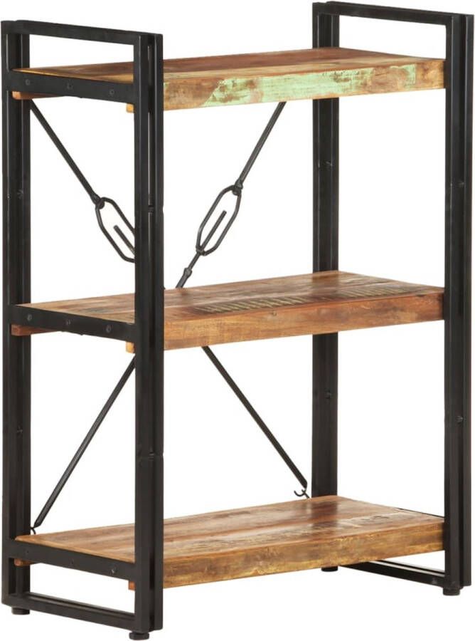 VidaXL Boekenkast 3-laags 60x30x80 cm massief hergebruikt hout