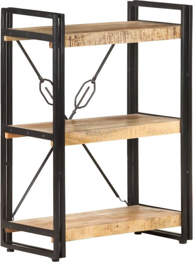 VidaXL Boekenkast 3 laags 60x30x80 cm massief mangohout