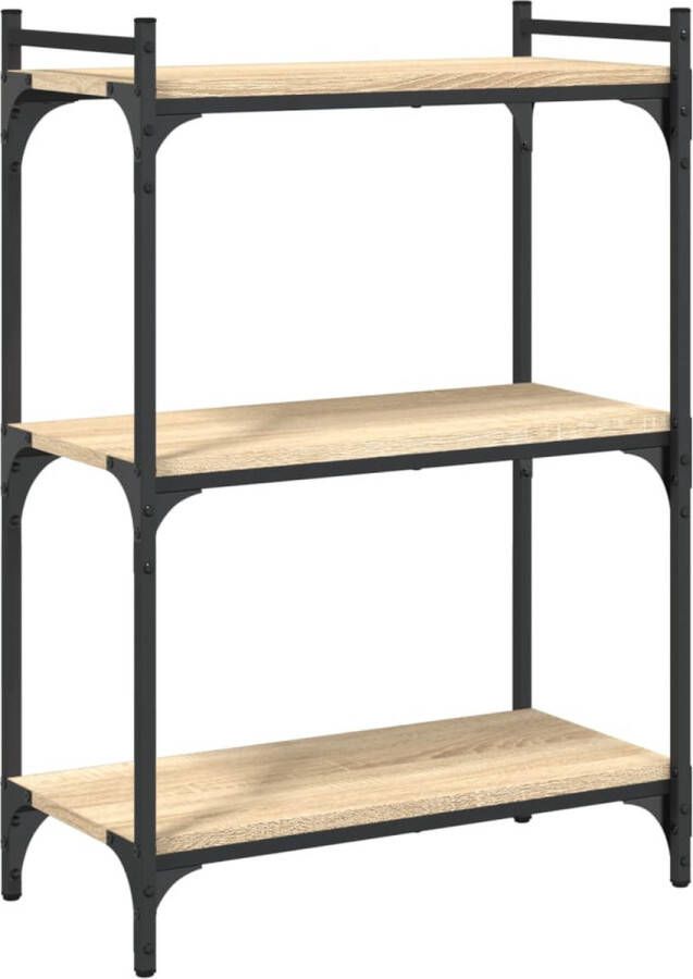 VidaXL -Boekenkast-3-laags-60x30x86-cm-bewerkt-hout-sonoma-eikenkleurig - Foto 3