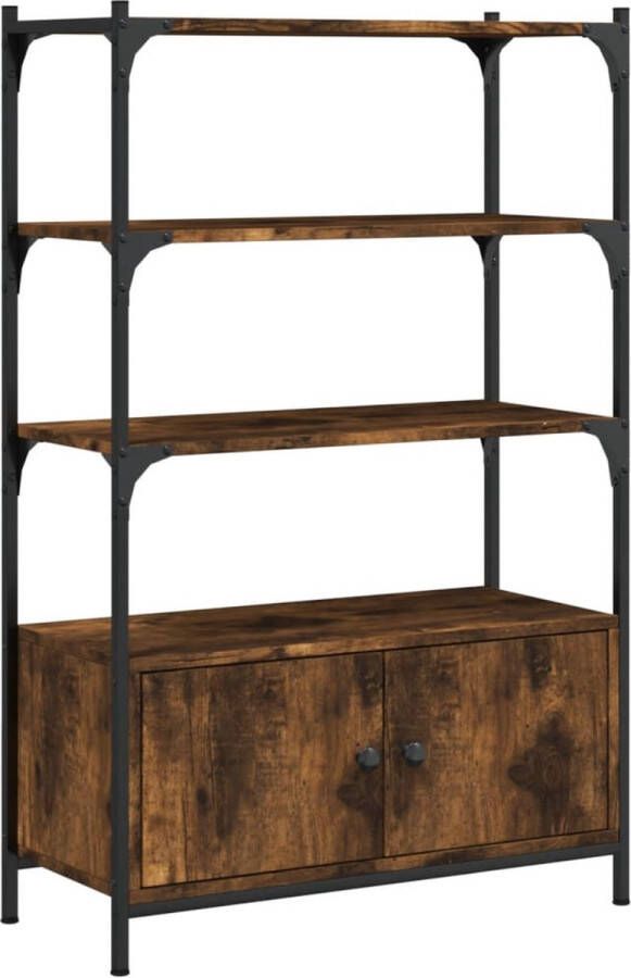 VidaXL -Boekenkast-3-laags-70x30x109 5-cm-bewerkt-hout-gerookt-eiken - Foto 4