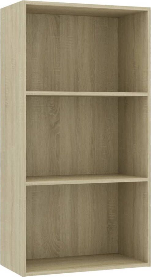 VidaXL -Boekenkast-3-schappen-60x30x114-cm-spaanplaat-sonoma-eikenkleur - Foto 2