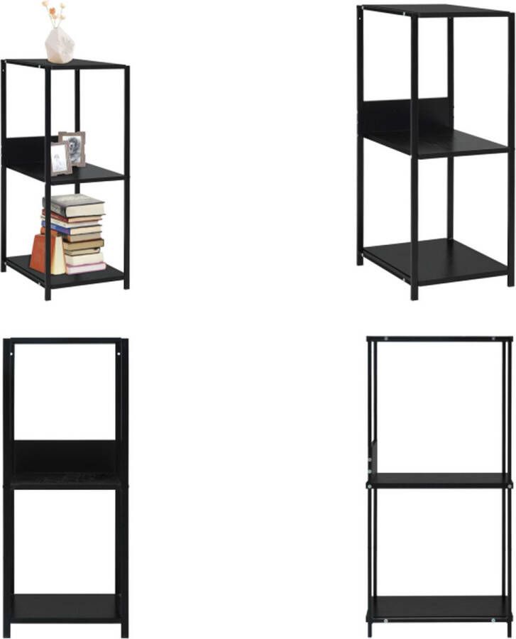 VidaXL Boekenkast 33 5x39 6x79 7 cm bewerkt hout zwart Boekenkast Boekenkasten Boekenplank Boekenplanken