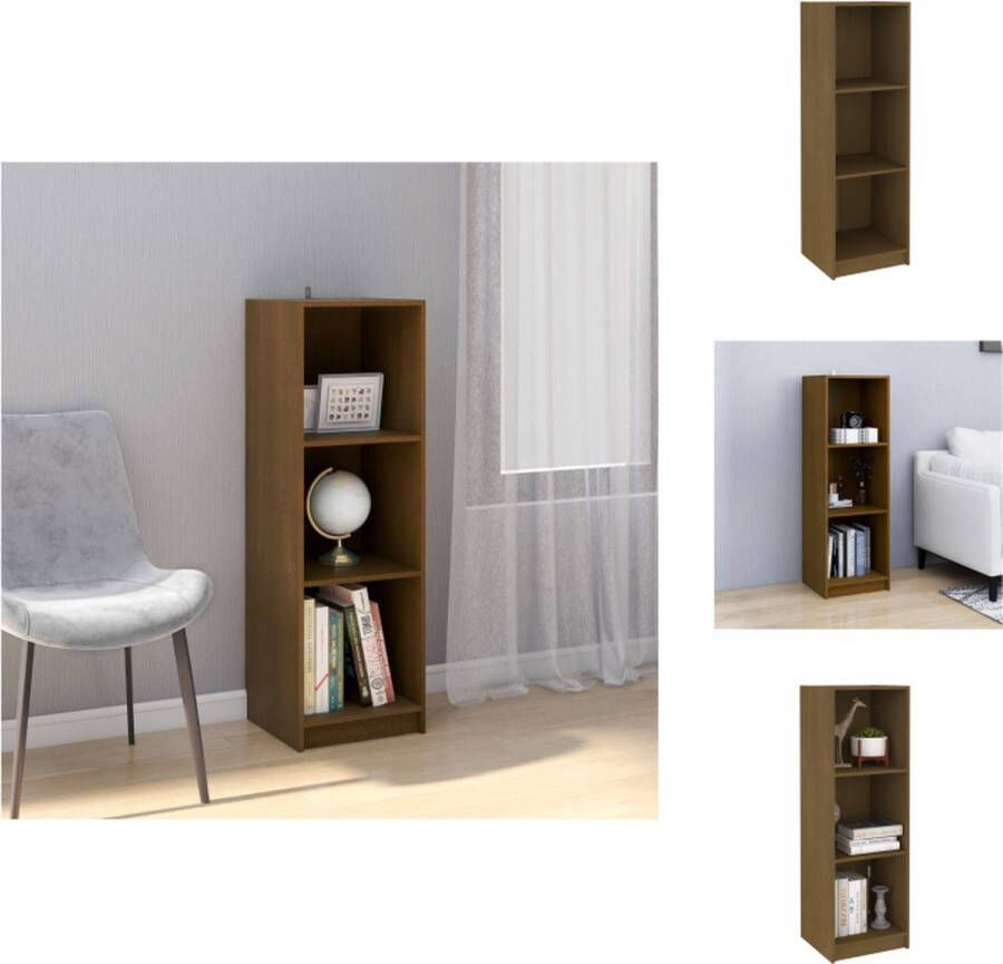 VidaXL Boekenkast Boekenkasten Houten Boekenkast Kamerscherm Boekenkast kamerscherm 80x35x135 cm grenenhout honingbruin - Foto 6