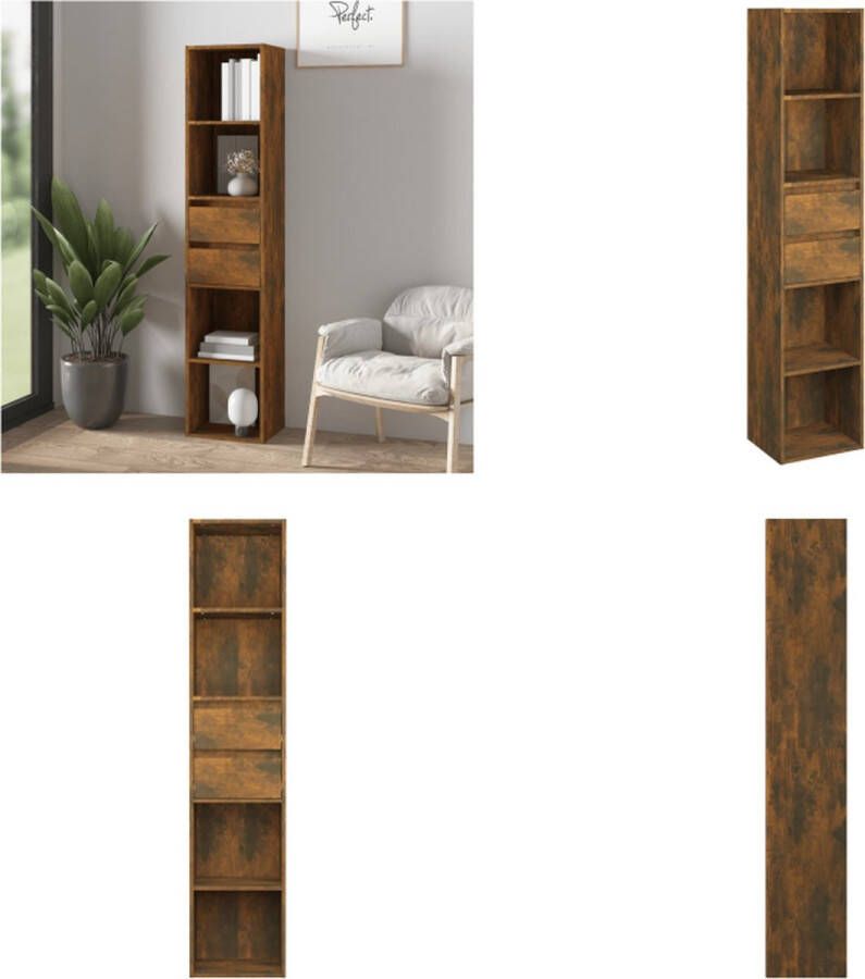VidaXL Boekenkast 36x30x171 cm bewerkt hout gerookt eikenkleurig Boekenkast Boekenkasten Boekenschap Boekenstandaard