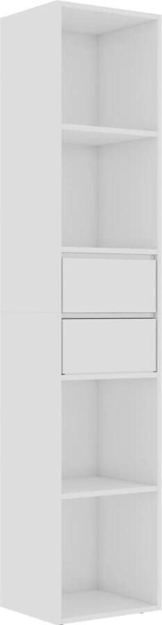 VidaXL Boekenkast Hoogglans Wit 36x30x171 cm Bibliotheek Boekenkast Houten Boekenkast Witte Boekenkast Opslagruimte Woonkamer Decoratie Slaapkamer Meubilair