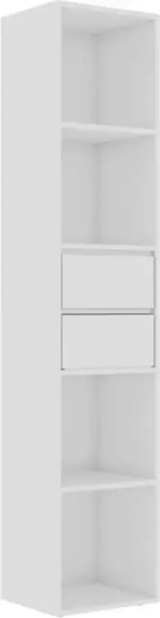 VidaXL -Boekenkast-36x30x171-cm-bewerkt-hout-hoogglans-wit - Foto 2