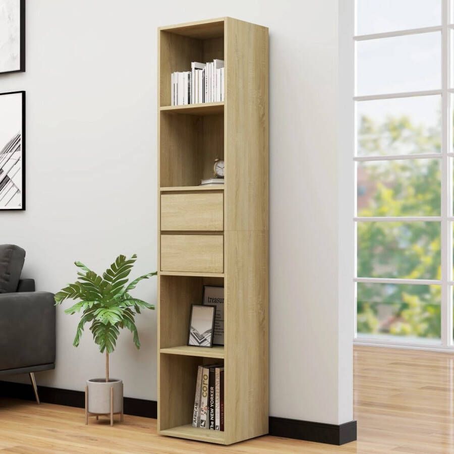 VidaXL -Boekenkast-36x30x171-cm-bewerkt-hout-sonoma-eikenkleurig