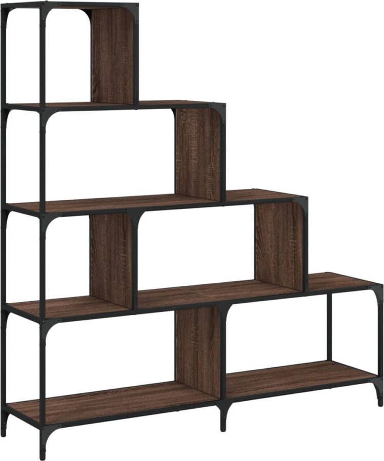 VidaXL -Boekenkast-4-laags-139x33 5x149-cm-bewerkt-hout-bruin-eiken - Foto 3