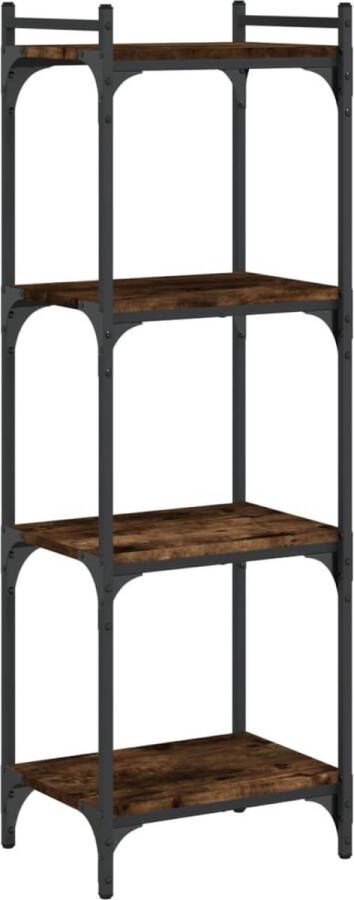 VidaXL -Boekenkast-4-laags-40x30x120-cm-bewerkt-hout-gerookt-eikenkleur - Foto 3