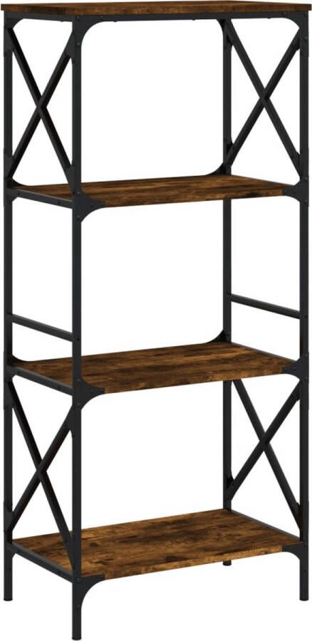 VidaXL -Boekenkast-4-laags-59x35x132-cm-bewerkt-hout-gerookt-eikenkleur - Foto 4