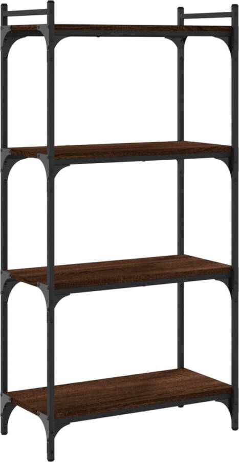 VidaXL -Boekenkast-4-laags-60x30x120-cm-bewerkt-hout-bruineikenkleurig - Foto 3