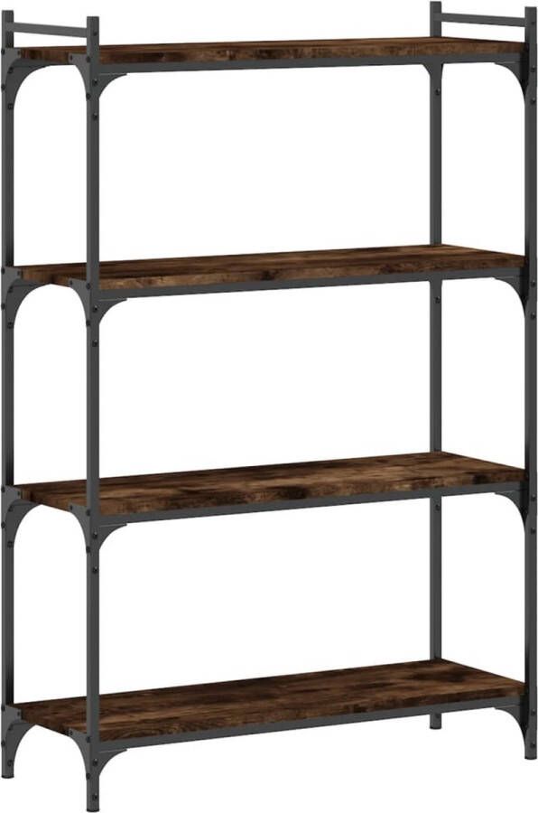 VidaXL -Boekenkast-4-laags-80x30x120-cm-bewerkt-hout-gerookt-eikenkleur - Foto 3