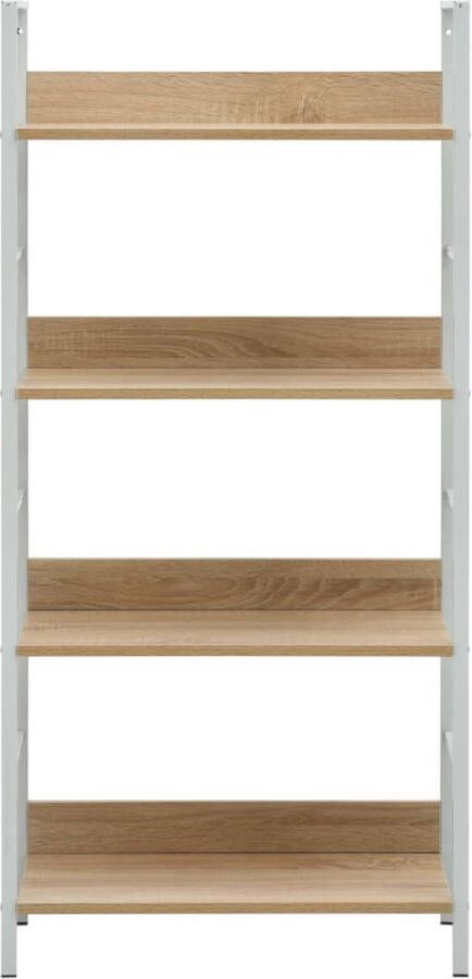 VidaXL -Boekenkast-4-schappen-60x27 6x124 5-cm-bewerkt-hout-eikenkleur - Foto 2
