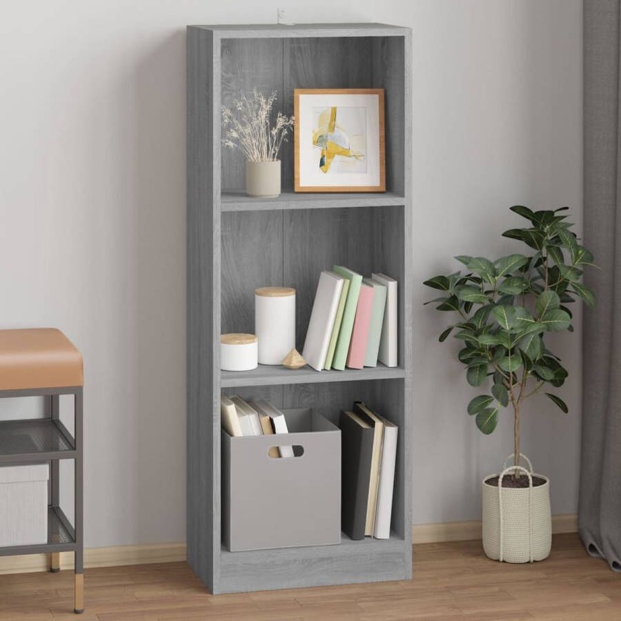 VidaXL -Boekenkast-40x24x109-cm-bewerkt-hout-grijs-sonoma-eikenkleurig - Foto 3