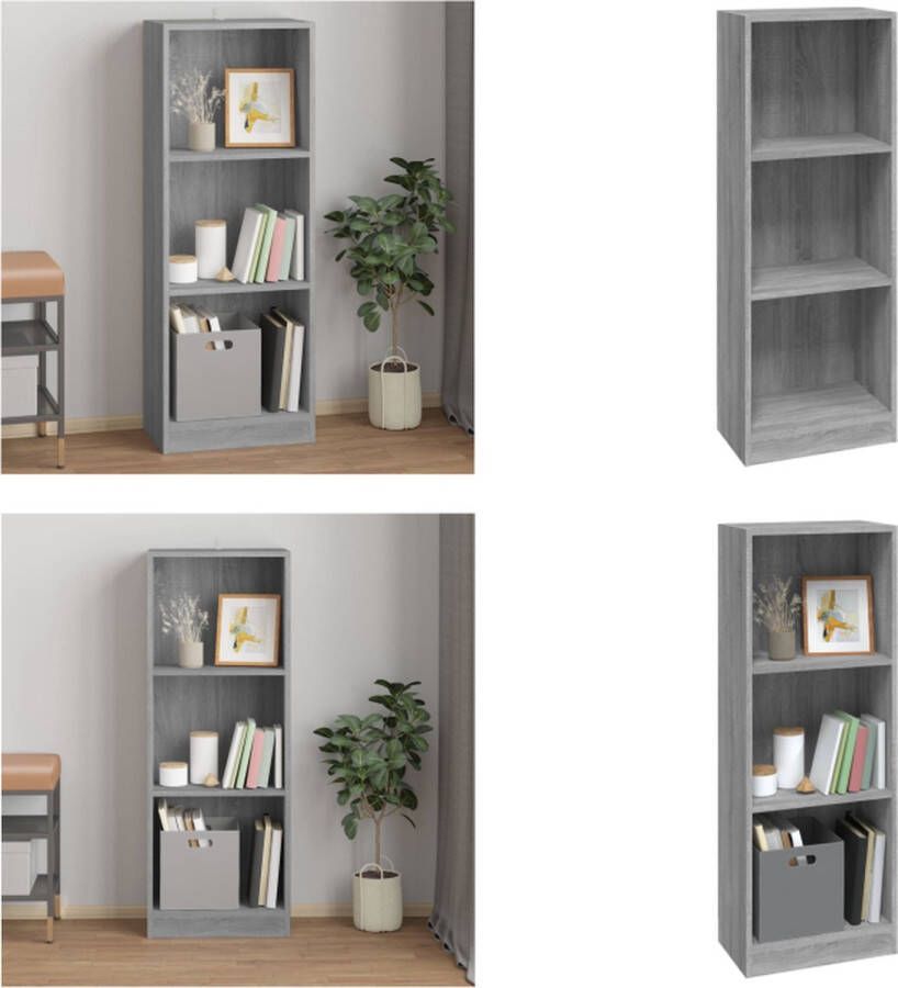 VidaXL Boekenkast 40x24x109 cm bewerkt hout grijs sonoma eikenkleurig Boekenkast Boekenkasten Boekenschap Boekenstandaard