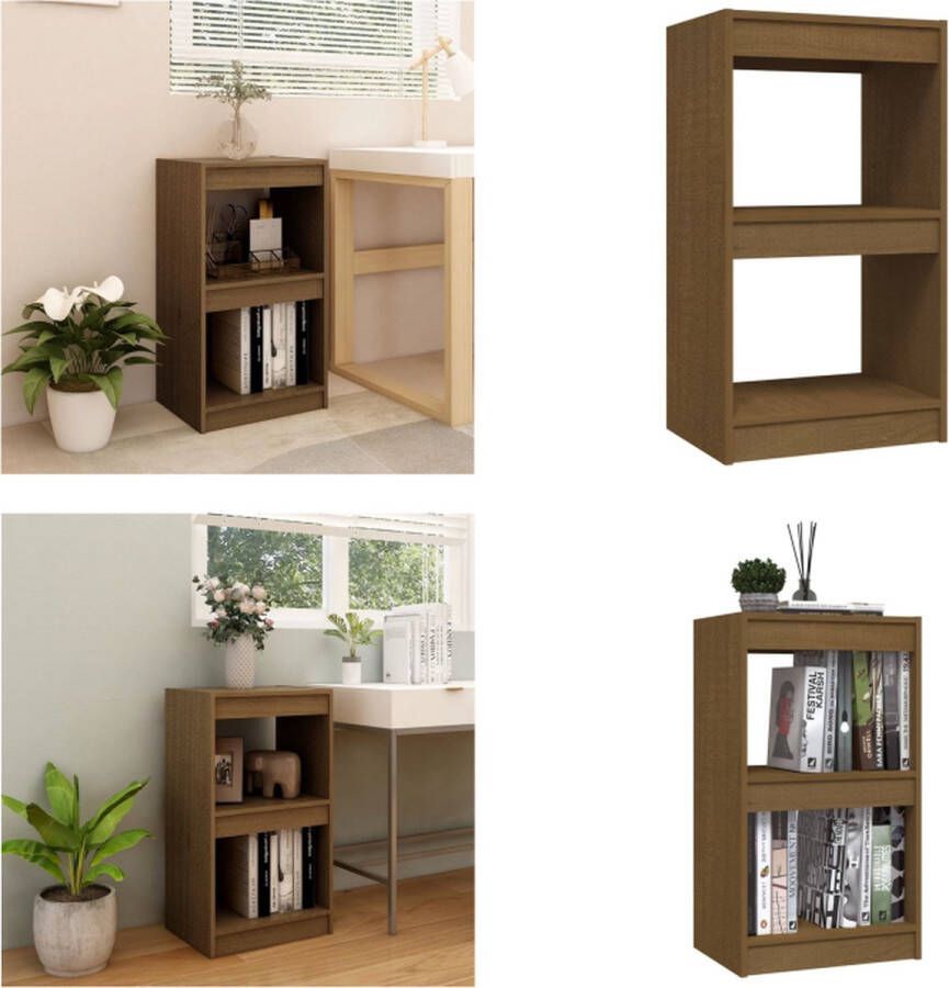 VidaXL Boekenkast 40x30x71 5 cm massief grenenhout honingbruin Boekenkast Boekenkasten Houten Boekenschap Houten Boekenschappen
