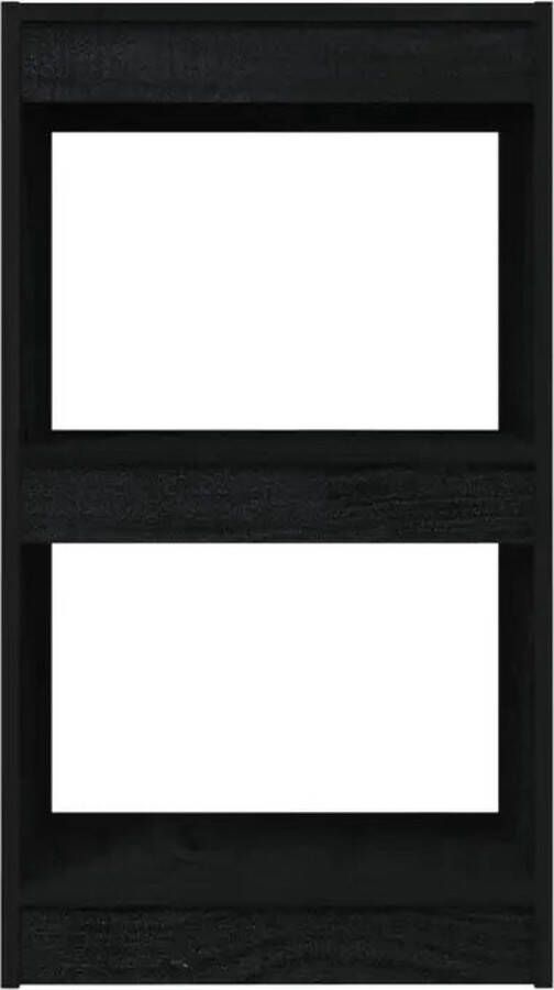 VidaXL -Boekenkast-40x30x71 5-cm-massief-grenenhout-zwart - Foto 3